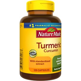 Nature Made Turmeric Curcumin 500 mg, Herbal Supplement for Antioxidant Support, 120 Capsules, 120 Day Supply