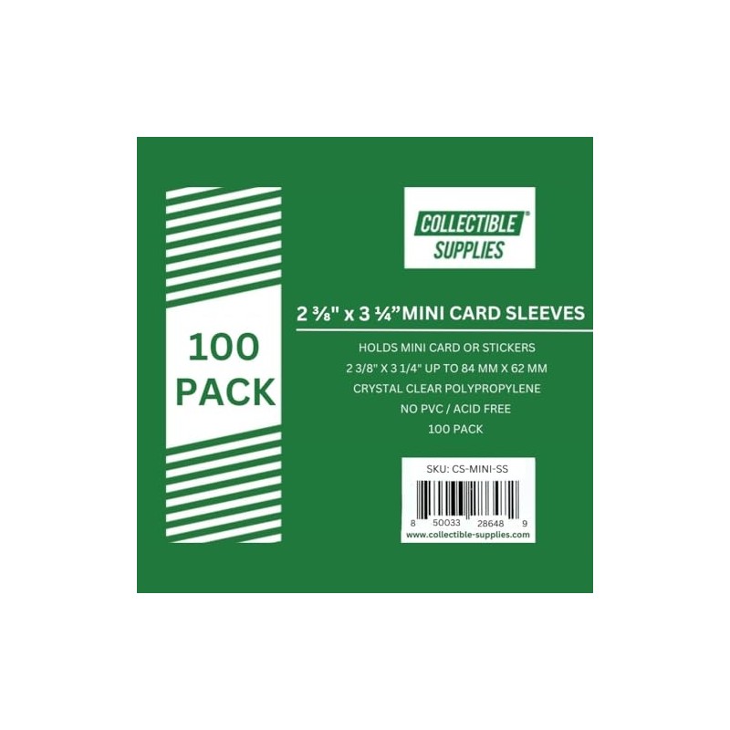 Fundas suaves para tarjetas mini o calcomanías de 2 3/8