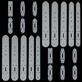 WEBEEDY 22 Pcs 11 Styles Leather Templates PVC Leather Patterns Templates for Belt Holes Punching, Leatherwork Craft Supplies DIY Belt Crafting Tools, 2.5cm/3cm/3.5cm/3.8cm/4cm Width