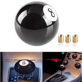 Billiard Shift Knob 8 Number Ball Type MT Car Universal Diameter 54mm M10x1.25 M10x1.5 M8x1.25 with Adapter