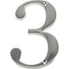 Distinctions by Hillman 843323 4-Inch Brushed Nickel Flush-Mount House Number