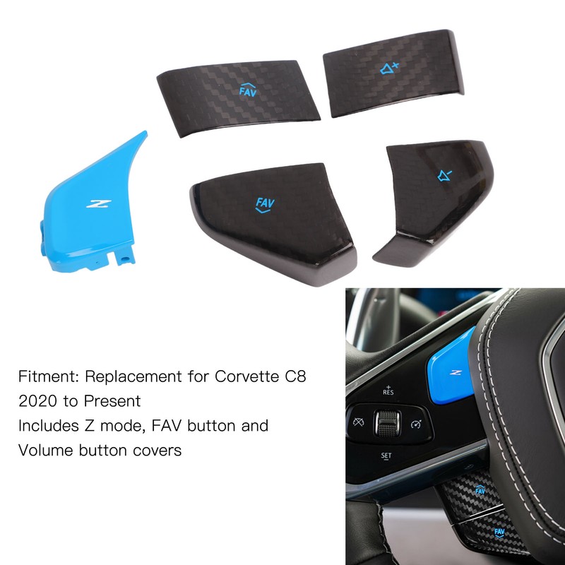 Steering Wheel Z Mode FAV Volume Button Covers Trims Stickers