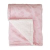 eYone Large Receiving Sherpa Baby Blanket Double Layer Fleece for