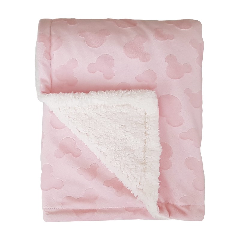 eYone Large Receiving Sherpa Baby Blanket Double Layer Fleece for