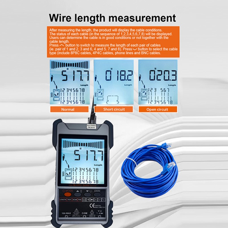 ET618 Handheld Portable Network Cable Tester with LCD Display Analogs