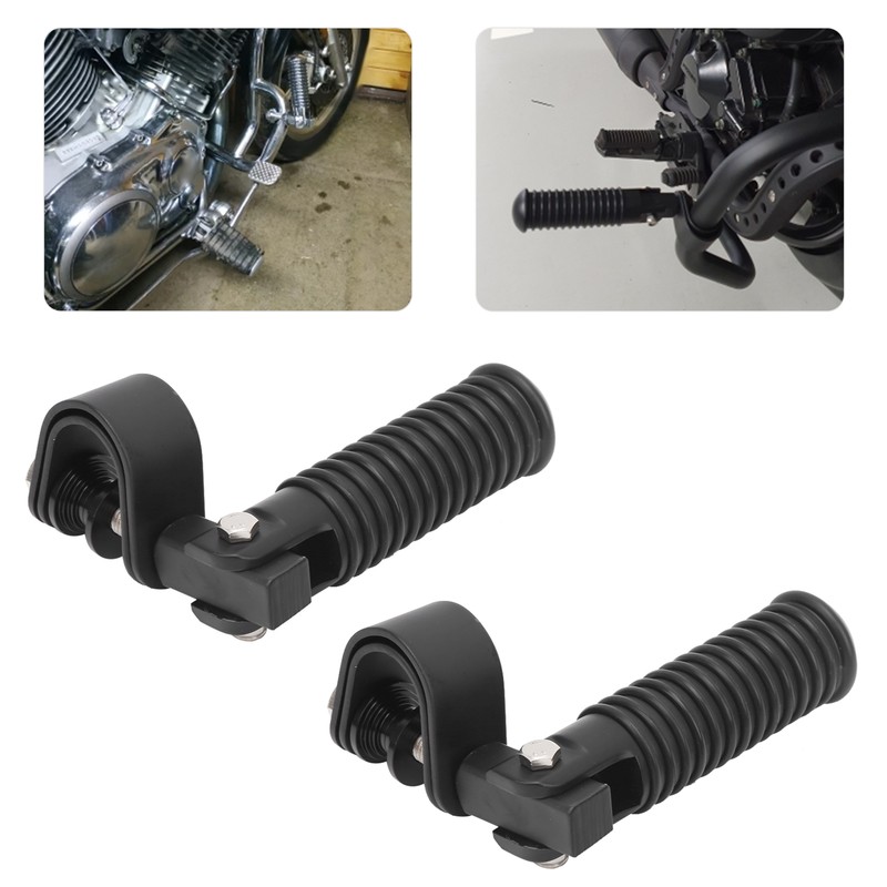 Pair of Motorcycle Foot Pegs Clamp Footrest Mount for 1in