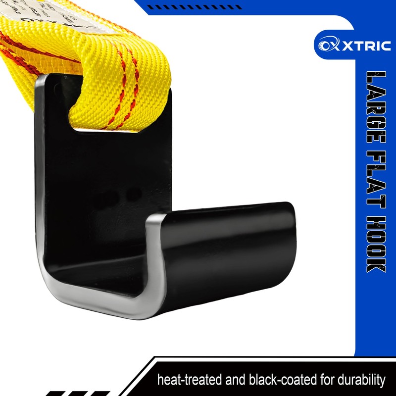 OXXTRIC Roll Off Container Winch Strap with Flat Hook,4 Inch