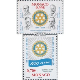 Monaco 2736-2737 (complete.issue.) unmounted mint/never hinged ** MNH 2005 100 years Rotary international (Stamps for collectors) Rotary/Lions/Freemason/Pathfinder