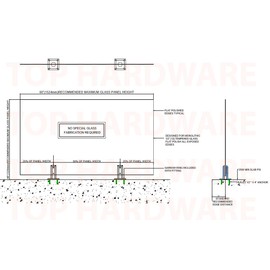 Stainless Steel 2205 Grade Square Frameless Swimming Pool Windscreen Glass Clamp Railing Spigot for 3/8"-3/4" Glass, Mirror Finish (BSDM160BM)