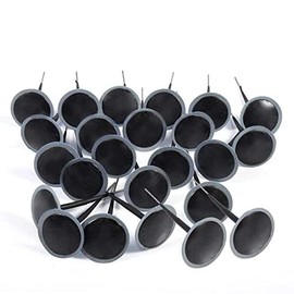 24 Pcs Automotive Tyre Repair Plug Patch 6mm Mushroom Nail Boot Kit Wired Tire Plug Patch Kit Tubeless Automobile Tire Patch Repair Kit Xtra Seal Tire Patch # 13-672 6Mm X45Mm Plug Patch