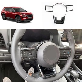 TERDARAY Interior Button Panel Cover Trims Compatible With Nissan Rogue 2021 2022 2023 2024 2025 2026 Console Button TRIM Bottom Cover Trims Interior Car Accessories ABS 2PC (Carbon Fiber Style)