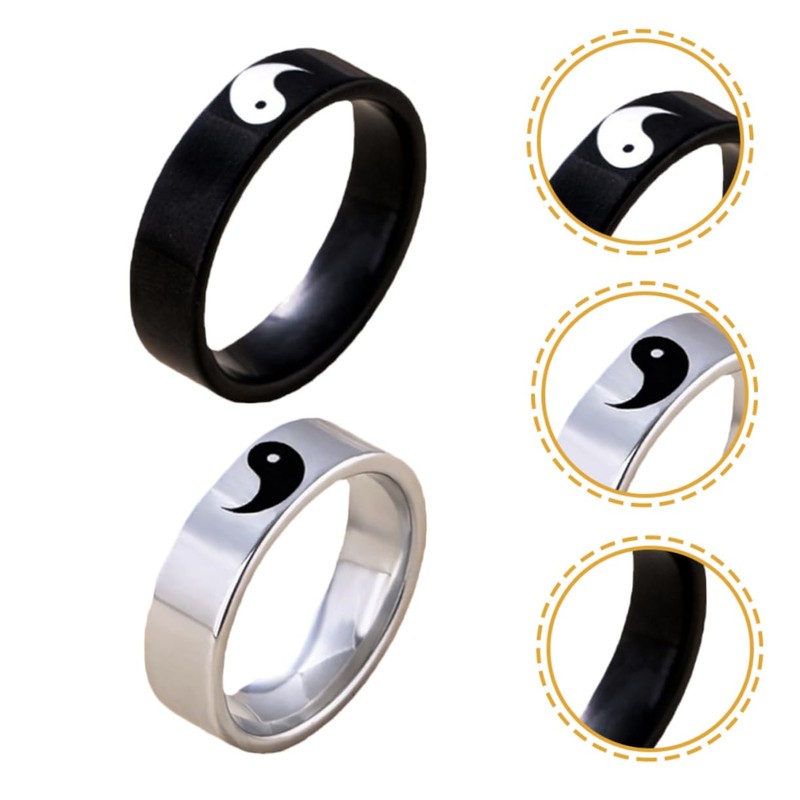 TEHAUX 3sets Ring Set Couples Matching Rings for Him and