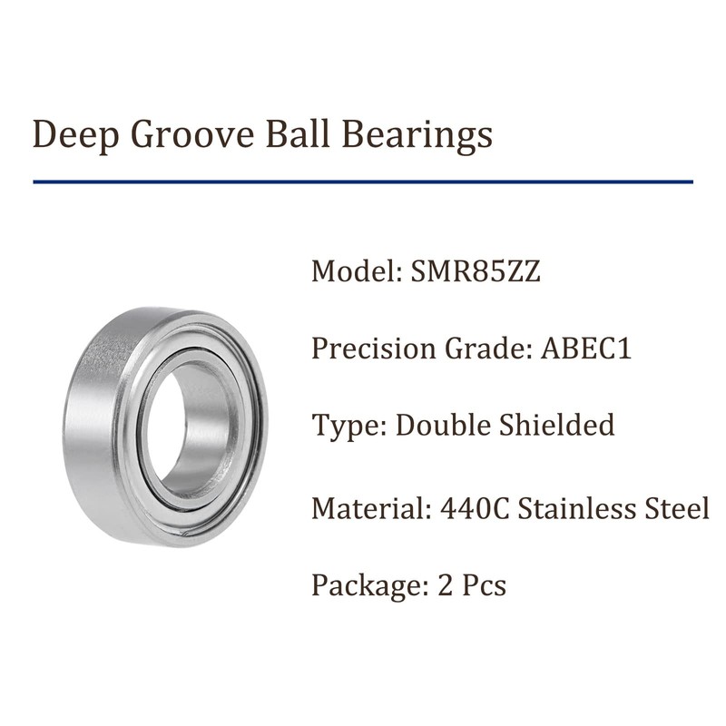 Kozelo 2pcs Deep Groove Ball Bearings 7mm x 13mm x