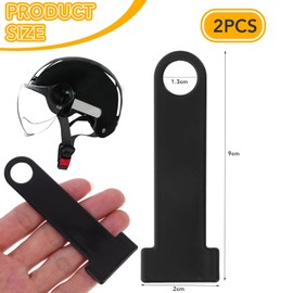 EUYKQNOI Motorcycle Helmet Lock Heavy Duty Stainless Steel D-Ring Helmet Lock with Key Ideal for Secure Storage of Motorcycle Helmets When Parking, Pack of 2