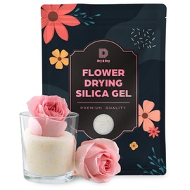 Dry & Dry (NET 3 LBS) Newly Developed Silica Gel Flower Drying - Ultra Premium Silica Gel for Drying Flowers Silica Gel Flower Drying(1 Bag of 3 LBS Reusable)