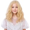 WAVELNM Kids Blonde Wigs Child Short Curly Wavy Blond Wigs