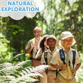 Kids Walkie Talkies Toys Boys Gifts 5 6 7 8 9 Year Old Outdoor Toys for Kids 2 Way Radio with Camping Gear Army Soldier Pretend Play Birthday Present Boy (Yellow Blue)