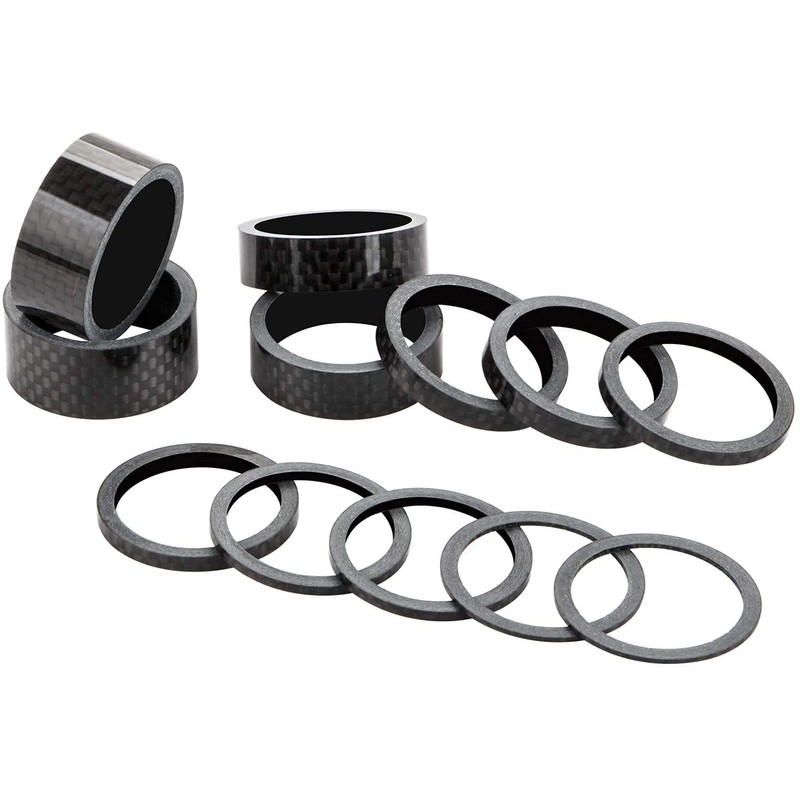Unikstone 12 Pieces Bike Headset Spacer Carbon Fiber Bicycle Front