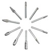 Dauchlime Carbide Rotary Burrs Set with 1/4''Shank 10Pcs Double Cut