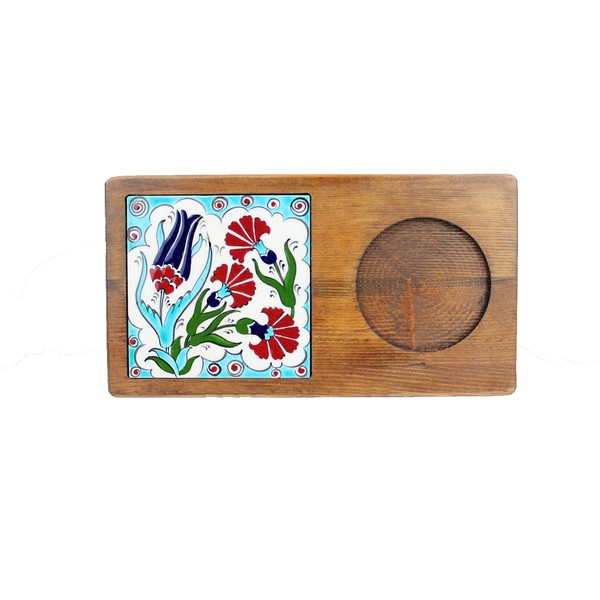 Handmade Wooden Tile Tray, Rolling Tray, Coffee and Tea Tray,