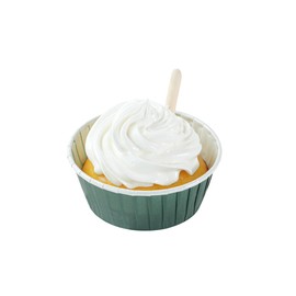 Restaurantware-Panificio 5 Ounce Baking Cups, 200 Pleated Cupcake Wrappers - Oven-Ready, Disposable, Forest Green Paper Disposable Muffin Liners, for Weddings, Birthdays, and More