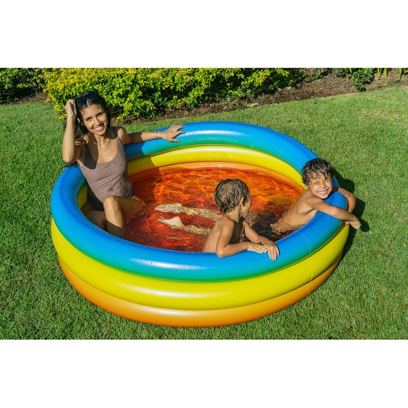 Poolcandy Inflatable Party Sunning Pool, Rainbow