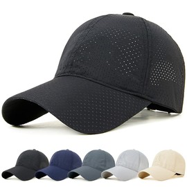 HORADON Cap, Men's Large Size Hat, Breathable Mesh, Ultra Lightweight Approx. 2.1 oz (55 g), Adjustable 22.8 - 24.4 inches (58 - 62 cm), Mesh Cap, Sports Hat, Baseball Cap, UV Protection, Breathable,