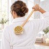 Wooden Natural Bristle Bath Brush with Detachable Long Handle and