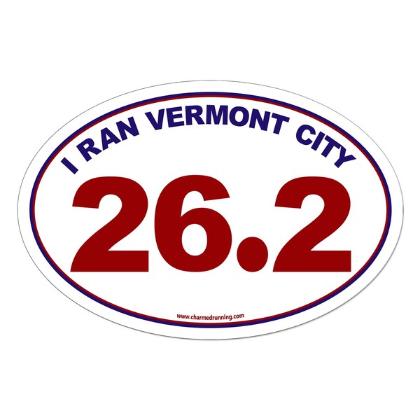 Charmed Running Brand I Ran Vermont City Marathon 26.2 Removable