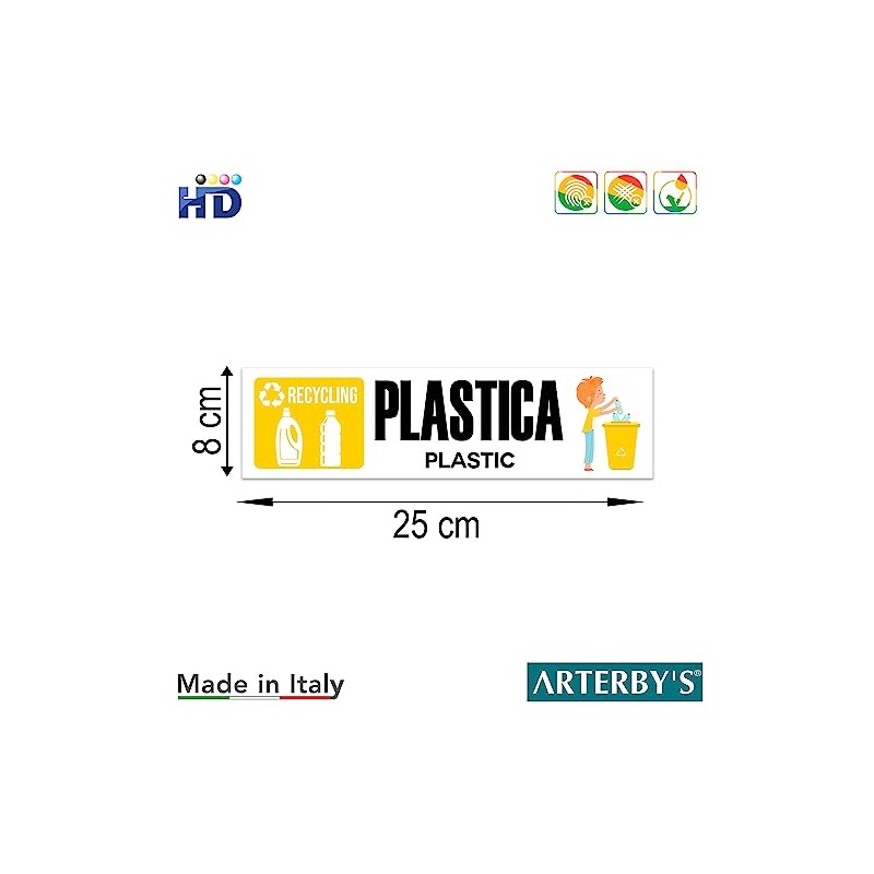 Arterby's® - Stickers Collection Differentiated - Large Children Small Recycling