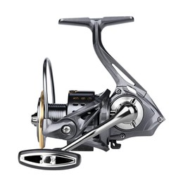 VISPREA Spinning Reel, Fishing Reel, Lightweight, Maximum Drag Force, 33.1 lbs (15 kg), Easy to Handle, For Both Saltwater & Freshwater Use, Left & Right Handle, Left Handle, Right Winding, Strong