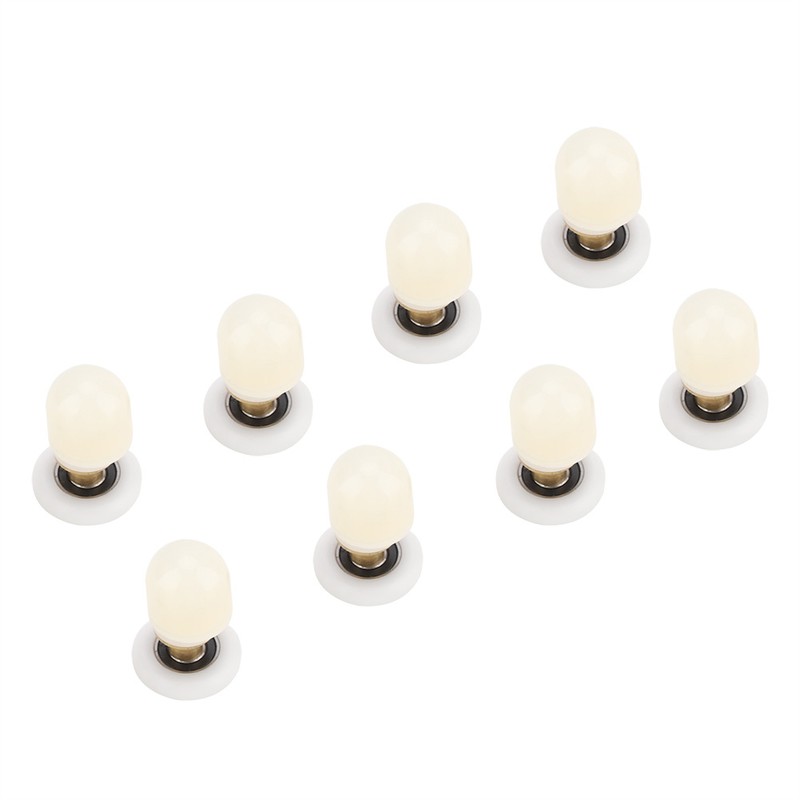 8pcs Brass ABS Sliding Glass Shower Door Rollers Runners Pulleys