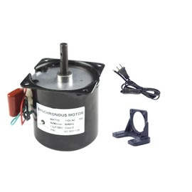 CHANCS Permanent Magnet Synchronous Gear Motor 60KTYZ 110V 80/96r/min CW/CCW with Brakcet and Switch Plug Extension