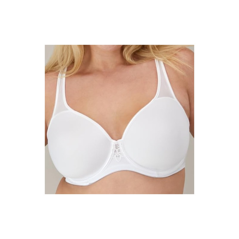 Wonderbra Womens Plus Support Underwire Full Coverage Bra, White, 38DD