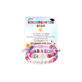 YUZHEJIE Kinder-garten Graduation Gifts 2025 Kindergarten Pre-K Graduation Bracelet for Gir Daughter Granddaughter Niece with Card Present Box (Kindergarten)