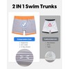 maamgic Men's Swim Trunks 5.5 inch Seersucker 2 in 1