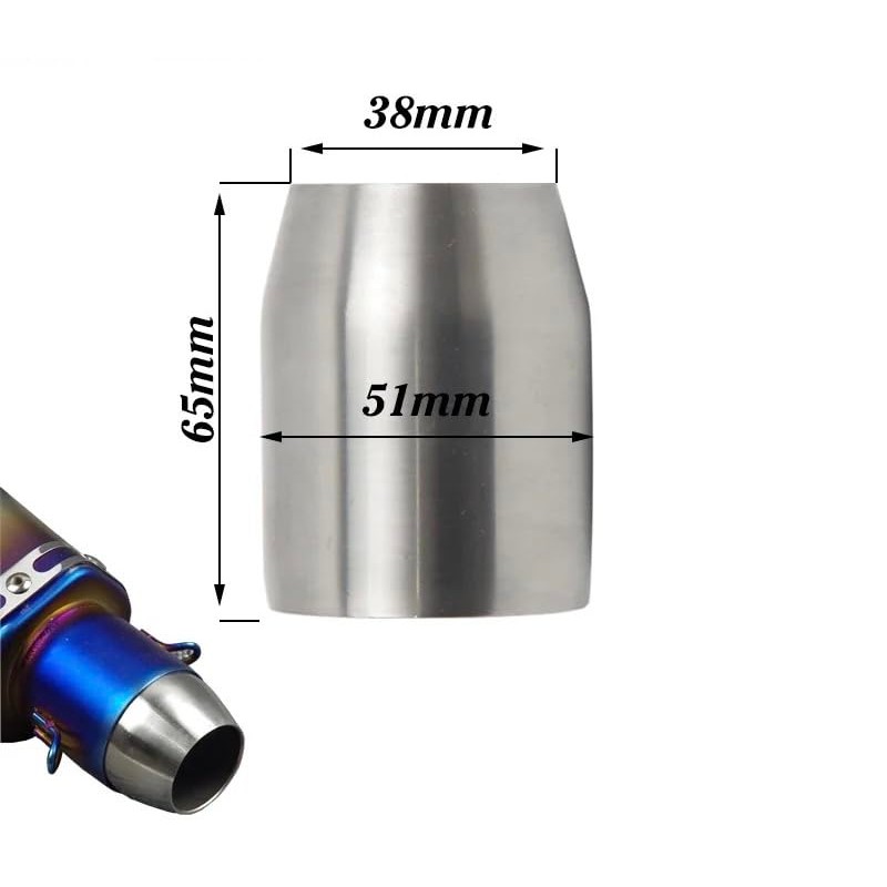 Motor Kanto General Purpose Muffler Silencer Stainless Steel Conversion Adapter