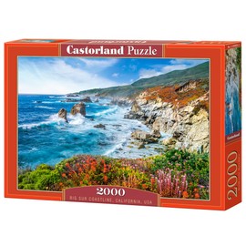 CASTORLAND 2000 Piece Jigsaw Puzzles, Big Sur Coastline, California, USA, Coastal Landscape, Breathtaking View Puzzle, Adult Puzzle, Castorland C-200856-2
