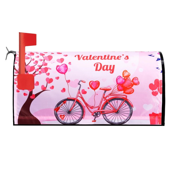 KIOYTLIK Valentine's Day Mailbox Cover, Spring 21" Lx 18" W
