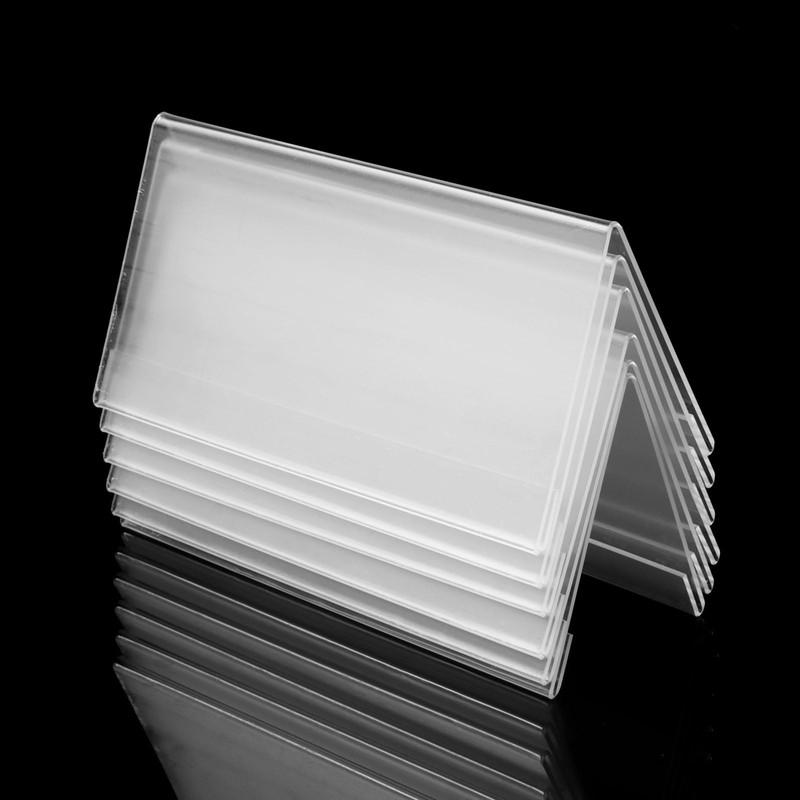Risedot 12 Pack Acrylic Name Plates for Desks, Horizontal Slant