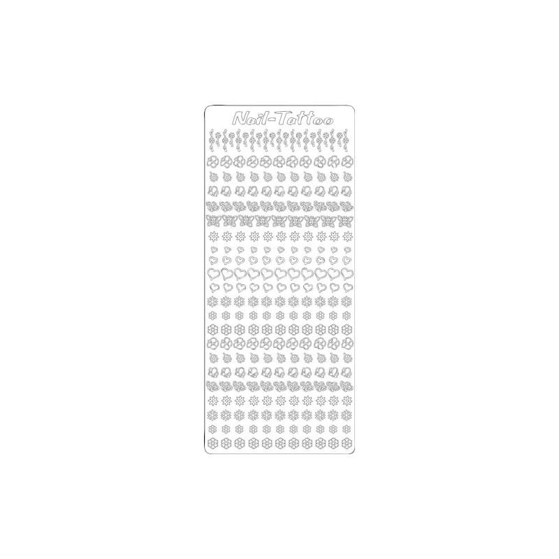 Nail Art Peel Off (Peel) Stickers for Nails, White