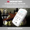 Monster Adaptador de enchufe de pared con protector contra sobretensiones,