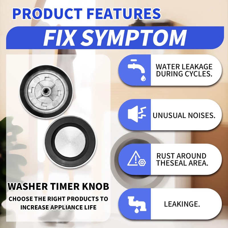 3362624 Washer Timer Knobs - Compatible with Whirlpool & Kenmore