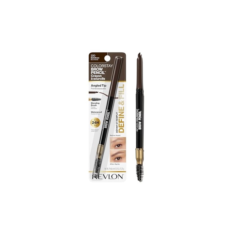 Revlon Lápiz Delineador de Ceja Colorstay, Dark Brown
