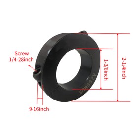 AZSSMUK Shaft Collar Bore 1-3/8'' Double Split Black Oxide Set Screw Durable Shaft Collars Suitable for Machinery and Industrial Use 2 Pieces