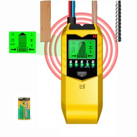 MR SCREWS Upgraded 5-in-1 Stud Finder Wall Scanner with Advanced Intelligent Chip for Optimal Accuracy, Bright LCD Screen & Reliable Audio Alerts Perfect for Wood, Metal, Wiring, Stud, Pipe Locating