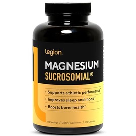 Legion Sucrosomial Magnesium Supplements - High Absorption Magnesium Supplement for Women  Men - Magnesium Mineral Supplements to Help Boost Athletic 