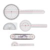 5Pcs Finger Small Joint Goniometer Clear Scale Transparent PVC Finger