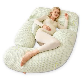 Pregnant Woman's Sleep Pillow, 62-inch U-shaped Full-body Position pPregnancy Pillow, Detachable Cover, Combined Design, Providing Support For The Back, Hips, Abdomen And Legs Of Pregnant Women.