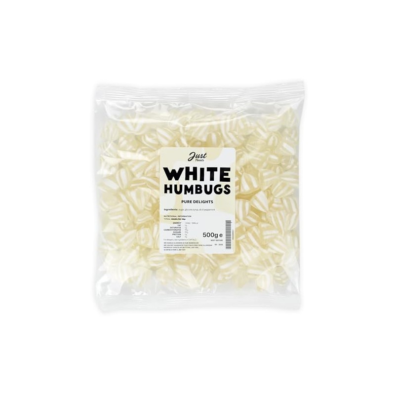 Just Treats White Humbugs 500g Share Bag